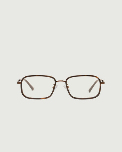 Bronze Tort::Cato Eyeglasses square Tort metal front