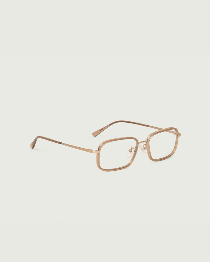 Soybean::Cato Eyeglasses square Brown metal front diagonal