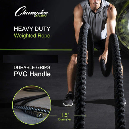 Champion Sports 1.5in X 30in Rhino Poly Training Rope RPT1530