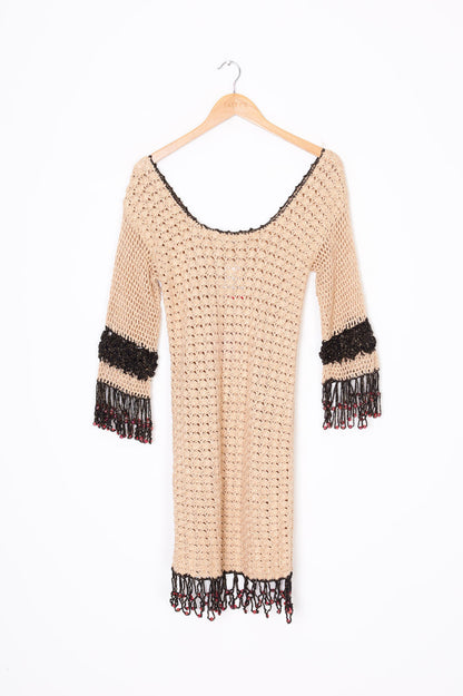 Chasing Unicorns Womens Beige Dress Size S