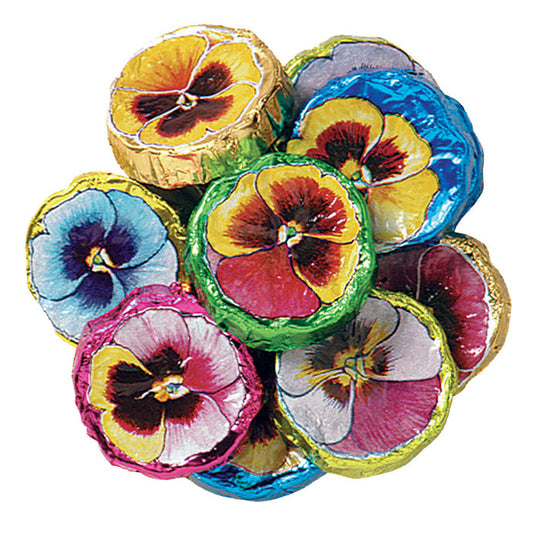 Chocolate Pansies - Foil Wrapped 5lb Bag