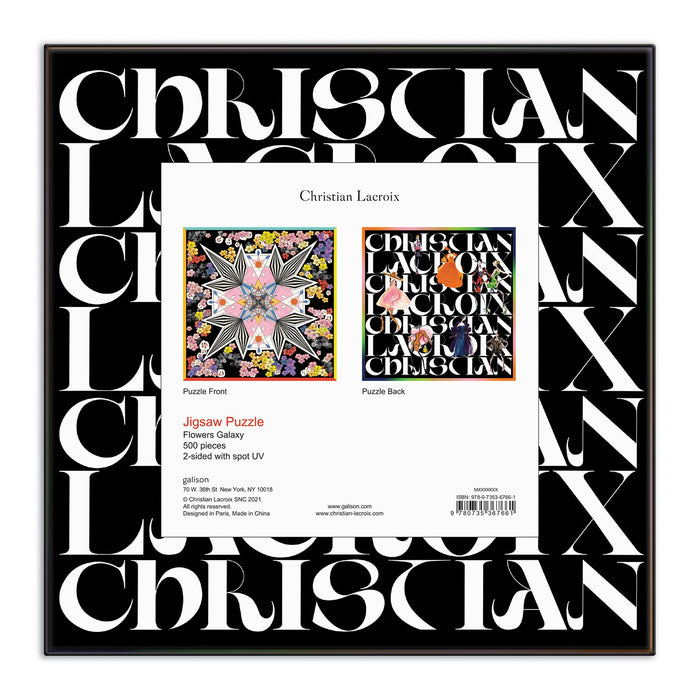 Christian Lacroix Flowers Galaxy Double Sided 500 Piece Jigsaw Puzzle Double Sided 500 Piece Puzzle Christian Lacroix Collection