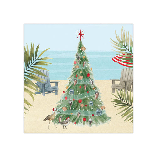 Christmas Beach • Beverage Napkins