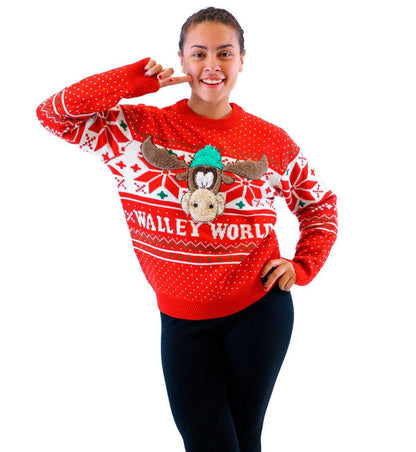 Christmas Vacation Marty Moose Walley World Ugly Sweater-tvso