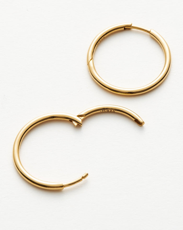 Classic Small Hoop Earrings | 18ct Gold Plated Earrings Missoma