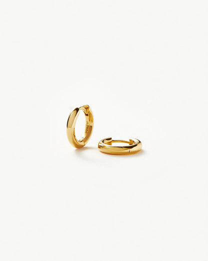 Classic Tunnel Mini Hoop Earrings | 18ct Gold Plated Earrings Missoma
