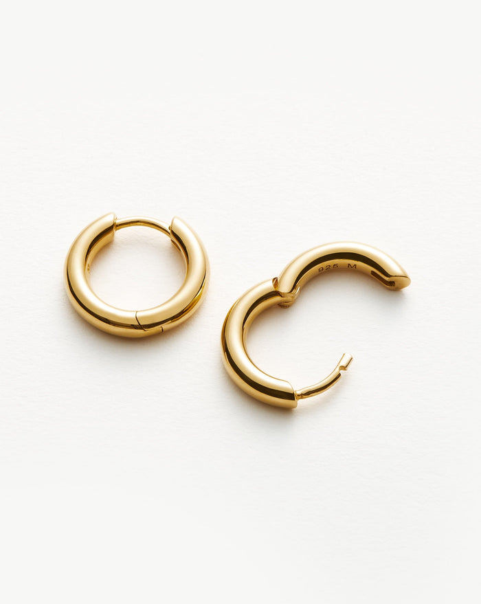 Classic Tunnel Mini Hoop Earrings | 18ct Gold Plated Earrings Missoma