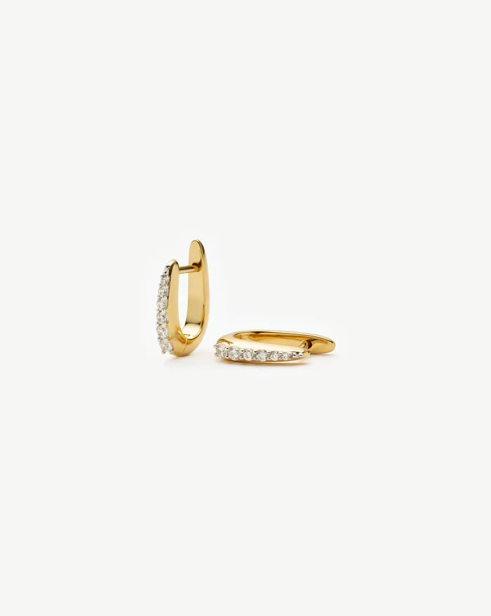 Claw Pave Huggies | 18k Gold Plated/Cubic Zirconia Earrings Missoma