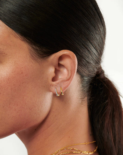 Claw Huggies | 18ct Gold Plated Vermeil/Pavé Earrings Missoma