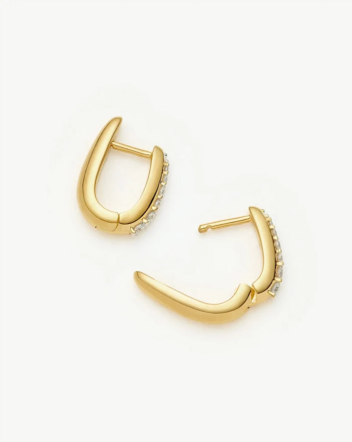 Claw Pave Huggies | 18k Gold Vermeil/Pavé Earrings Missoma