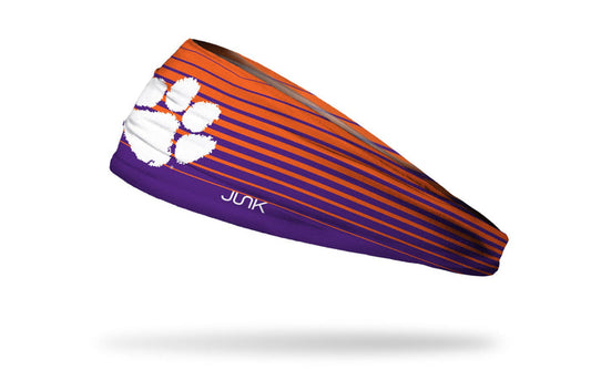 Clemson Tigers: Gradient Stripe Big Bang Lite Headband - View 1