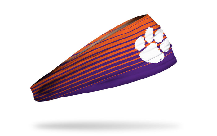 Clemson Tigers: Gradient Stripe Big Bang Lite Headband - View 2