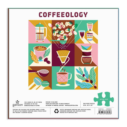 Coffeeology 500 Piece Jigsaw Puzzle 500 Piece Puzzles Marisol Ortega