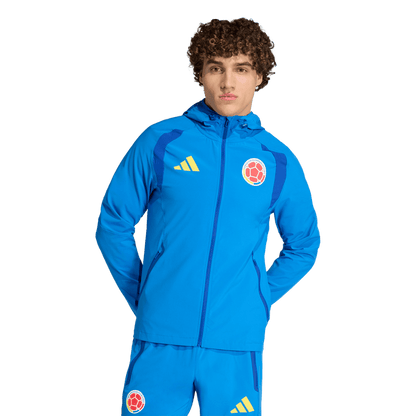 adidas Colombia Tiro Travel Full Zip Windbreaker | Bright Royal Blue | Men's