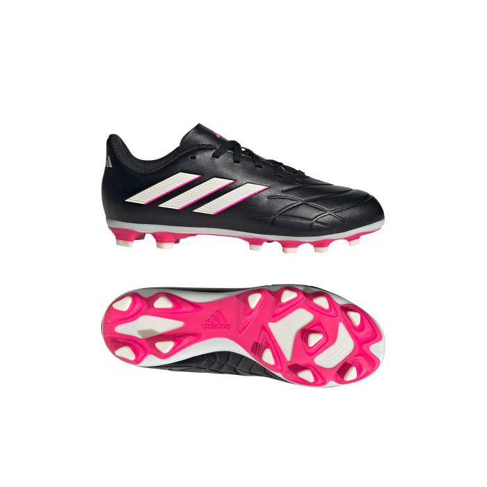 adidas Copa Pure.4 FxG Soccer Cleats | Core Black / White / Beam Pink | Kid's