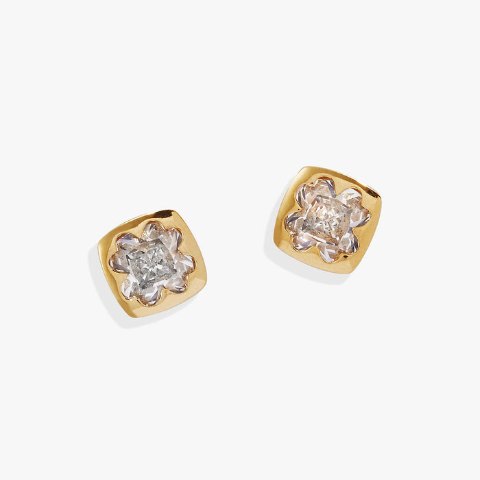 Crystal Clover Mini Stud Earrings