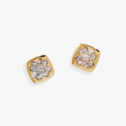Crystal Clover Mini Stud Earrings