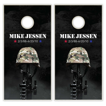 Customized Fallen Soldier Cornhole Boards