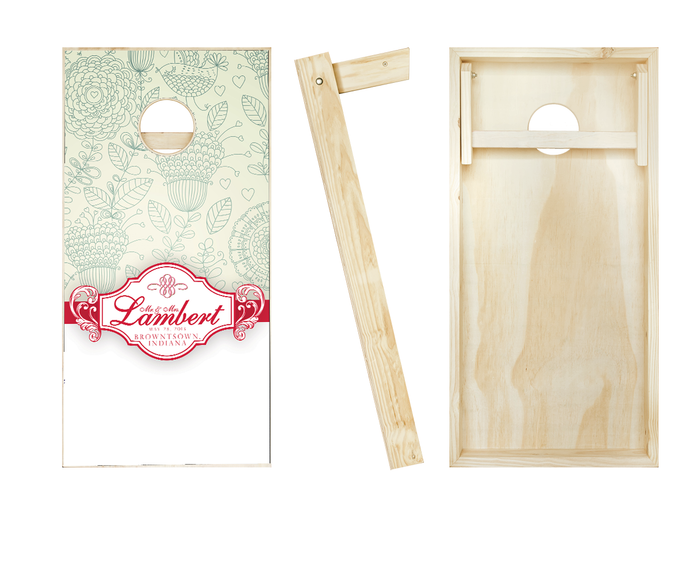 Customized Ribbon Wedding Cornhole Set