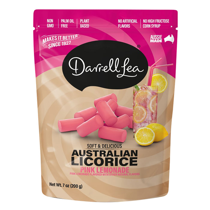 Darrell Lea Pink Lemonade Soft Licorice Candy - 8 Count