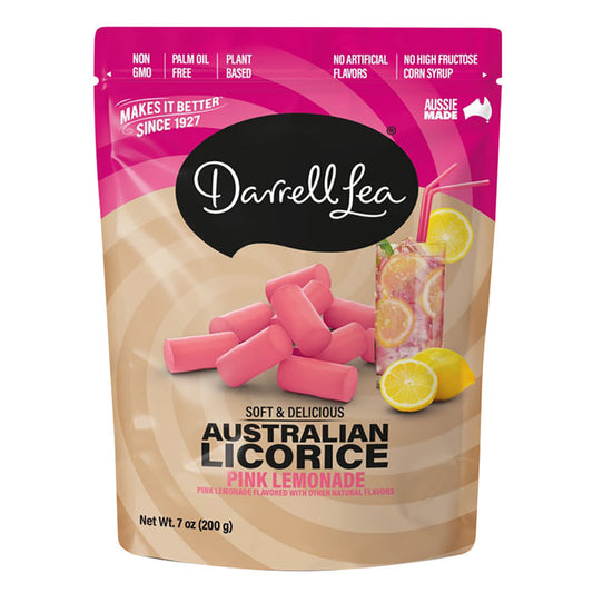 Darrell Lea Pink Lemonade Soft Licorice Candy - 8 Count
