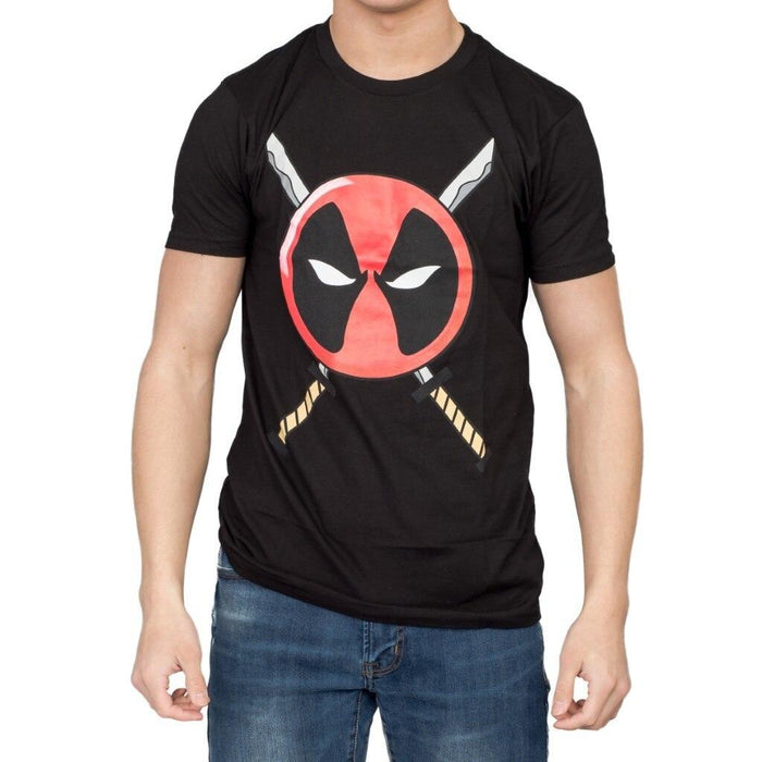 Deadpool Icon Logo and Swords T-shirt-tvso
