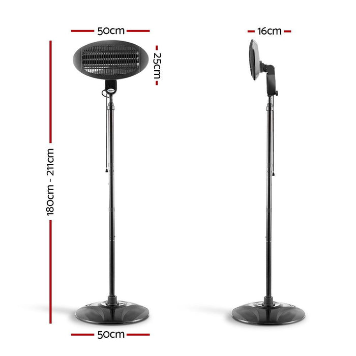 Devanti Electric Patio Heater 2000W -Home Living Store - -