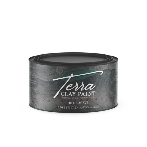 Closed 16 oz. container of Dixie Belle Blue Agave Terra Clay Paint