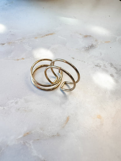 Double Cuff Stacking Ring