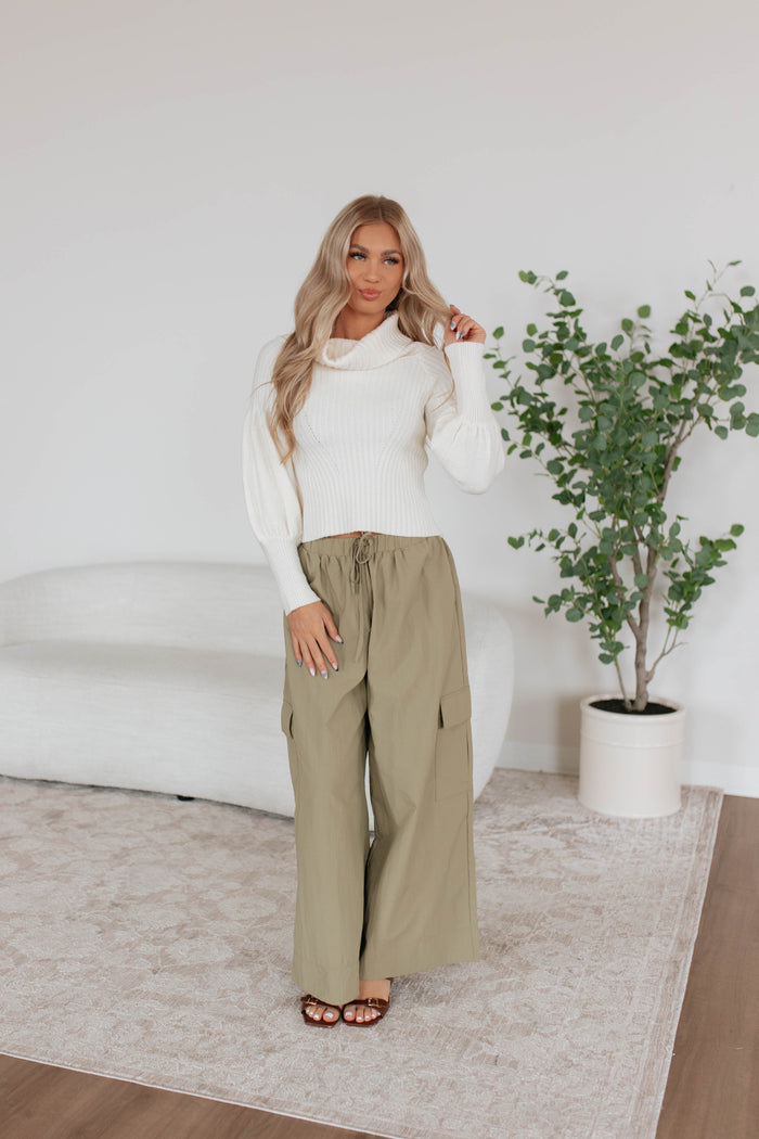 Dovie Cargo Pants - Dusty Olive