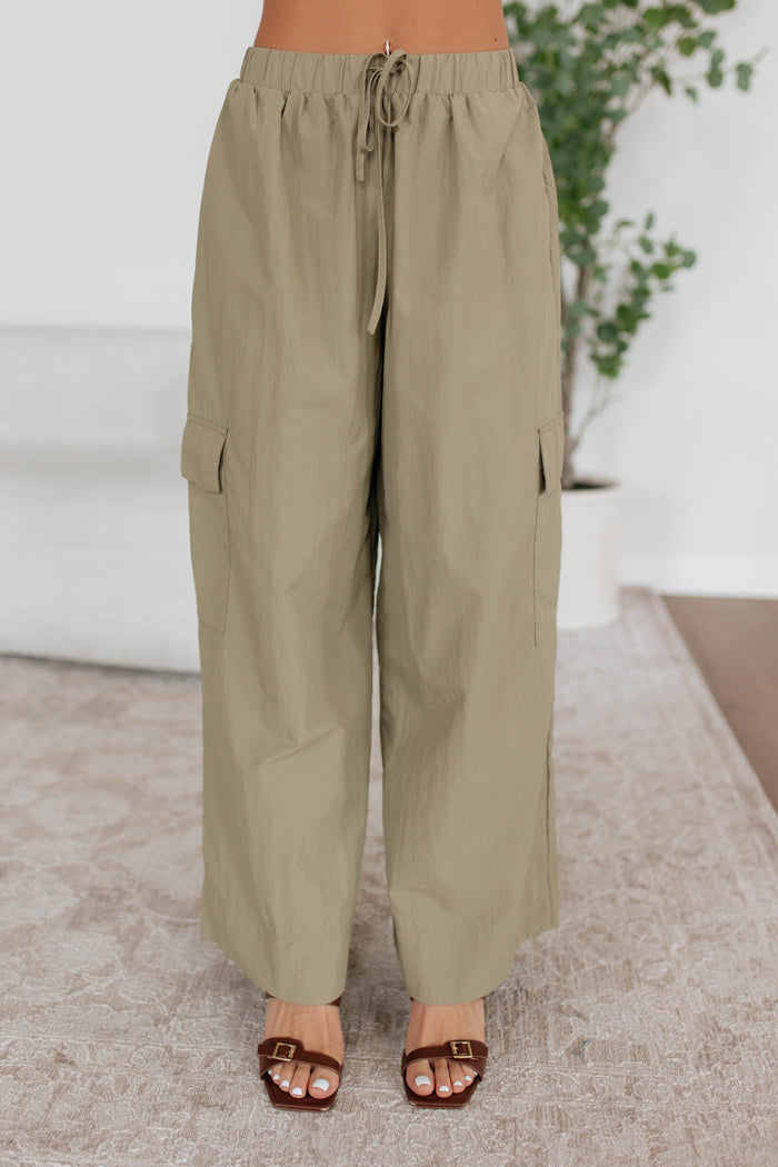 Dovie Cargo Pants - Dusty Olive