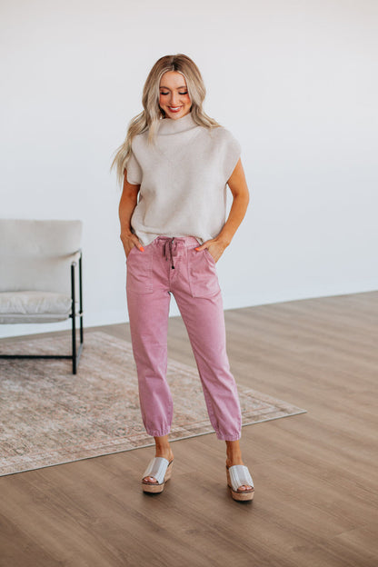 Drea Mica Joggers - Blush