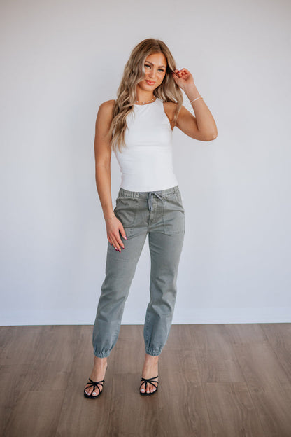 Drea Mica Joggers - Dusty Sage