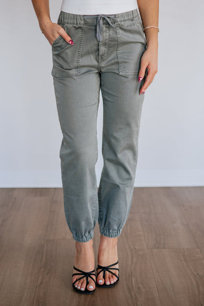 Drea Mica Joggers - Dusty Sage