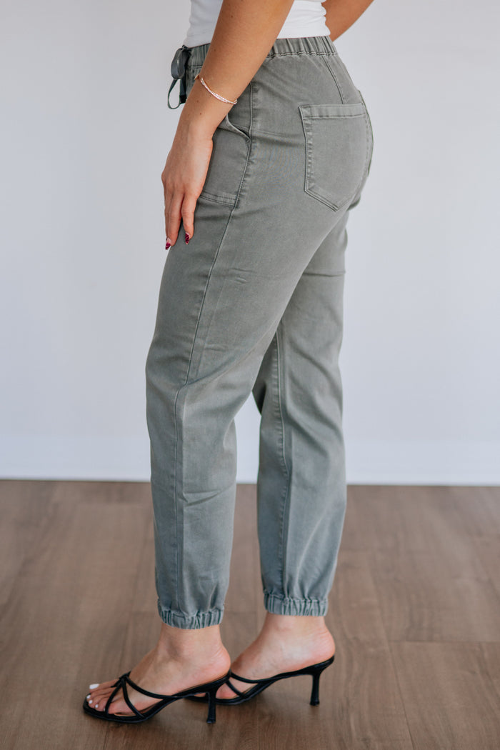 Drea Mica Joggers - Dusty Sage