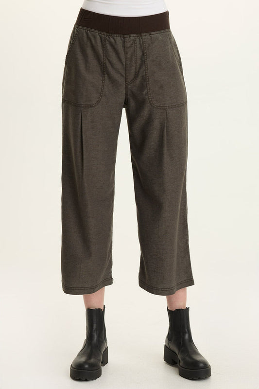Wearables Eileen Twill Wide-Leg Crop Pant