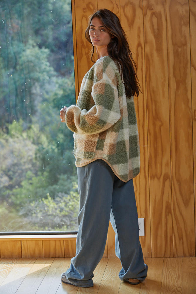 Eldridge Plaid Sherpa Jacket