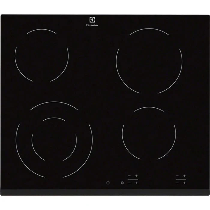 Electrolux 60cm 4 Zone Built-In Electric Hob Black | EHF6241FOK Electrolux Hob Euronics Ireland