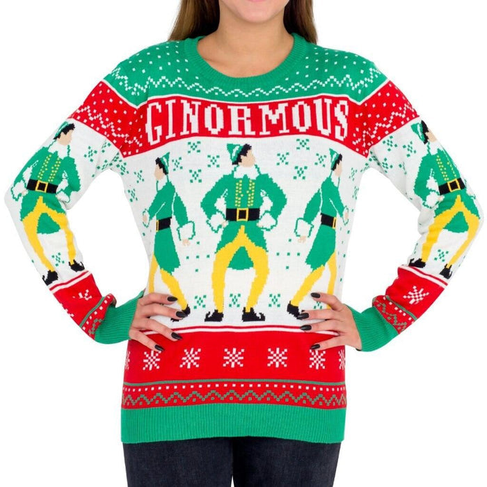 Elf Ginormous Ugly Christmas Sweater-tvso