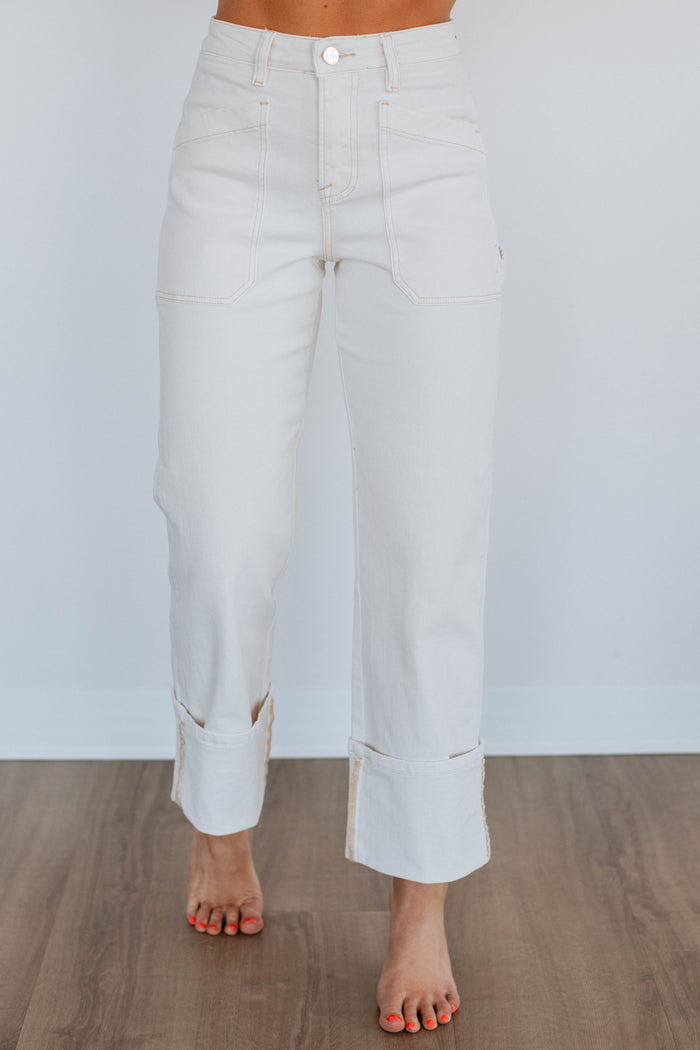 Erin Risen Jeans - Cream
