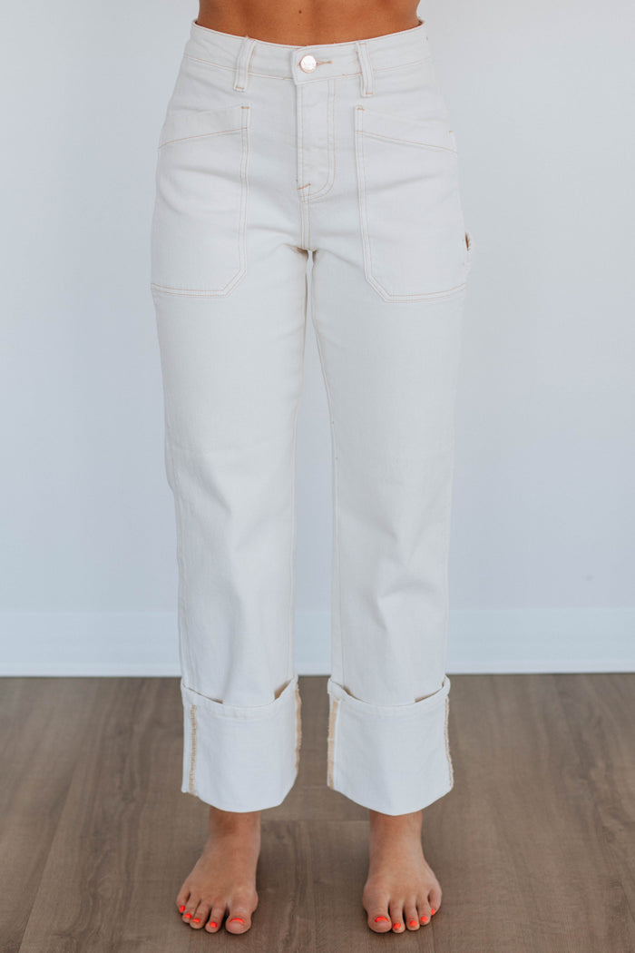 Erin Risen Jeans - Cream