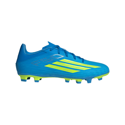 adidas F50 CLUB Firm Ground / Multi Ground Soccer Cleats | Lucid Ray Blue / Team Solar Yellow 2 / Lucid Aquamarine | Men's
