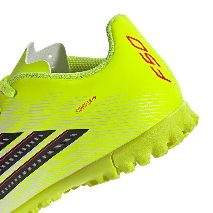 adidas F50 CLUB Turf Football Shoes | Team Solar Yellow 2 / Core Black / Lucid Red | Kid's