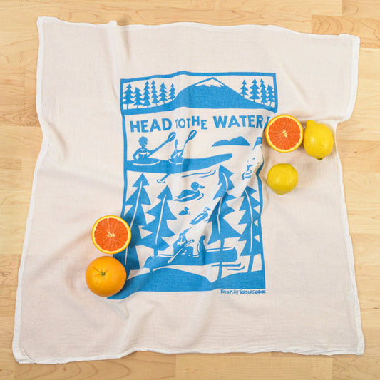 Flour Sack Dish Towel - Head to the Water