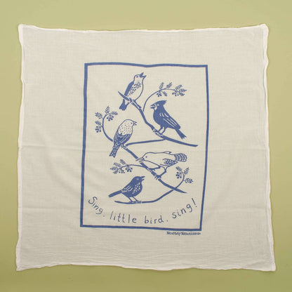 Flour Sack Dish Towel - Songbirds