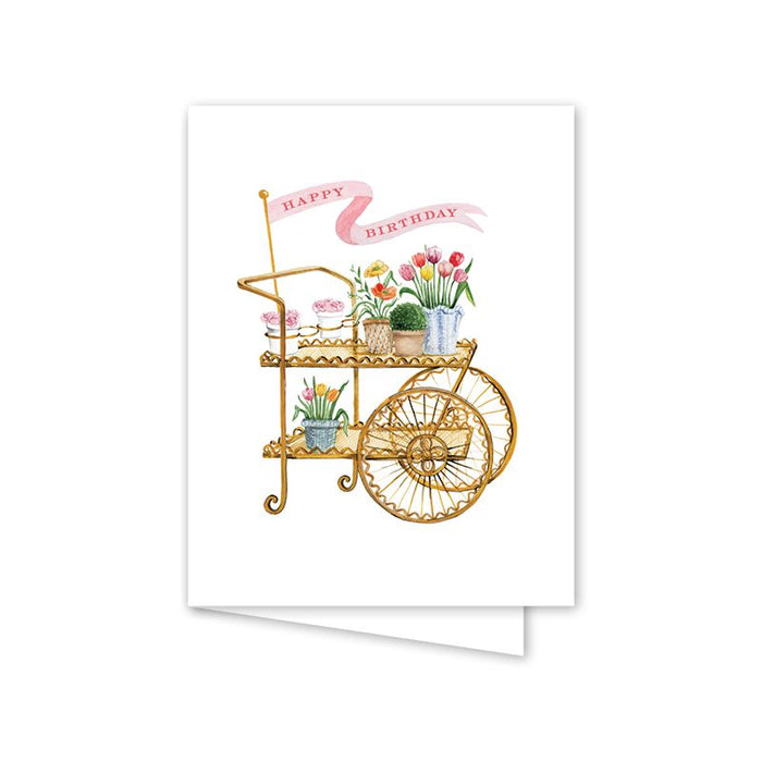 Flower Cart Birthday Card - The Preppy Bunny