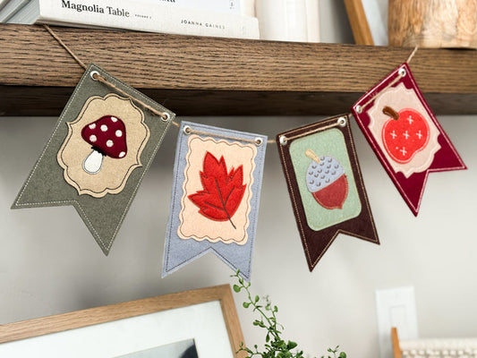 Folksy Felt Autumn Banner (Downloadable Sewing Pattern)