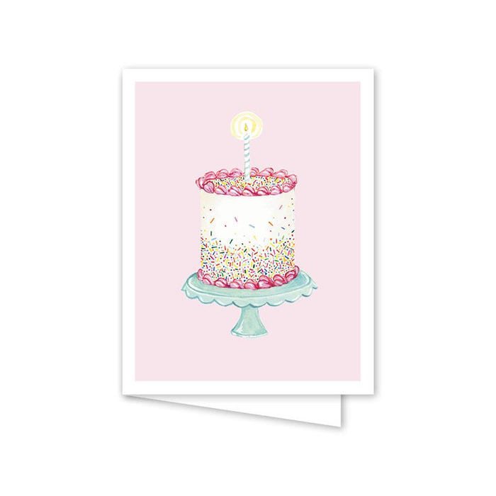 Funfetti Pink Cake Greeting Card - The Preppy Bunny