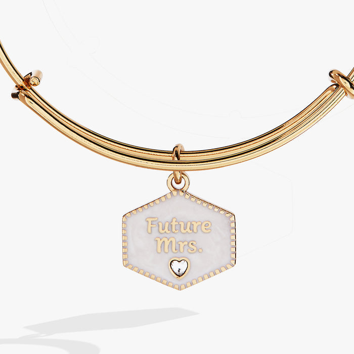 'Future Mrs.' Mother of Pearl Charm Bangle