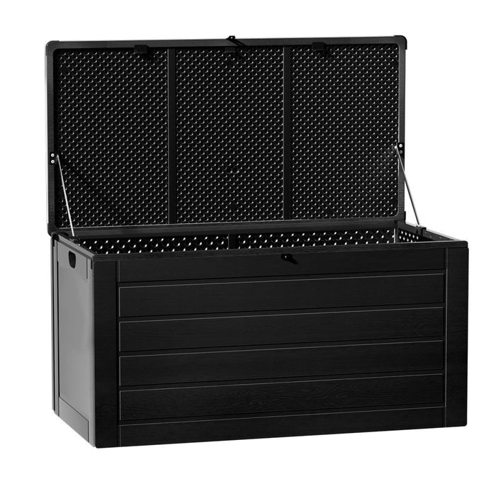 Gardeon Outdoor Storage Box 680L Container Lockable Garden Bench Shed Tool All Black -Home Living Store - -